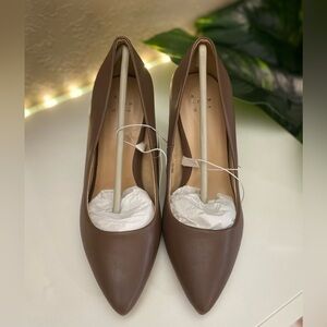 A New Day Women's Jen PU Wide Width Pumps Mahogany Brown